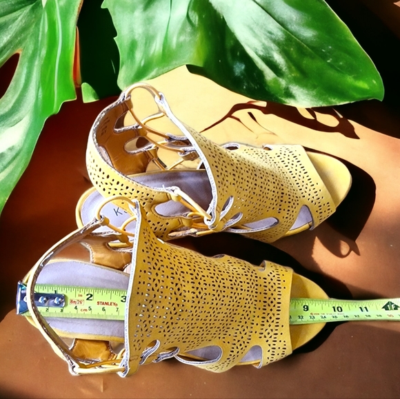 K Studio Slip-On Cut Out Sandals with Heels. - Picture 9 of 9